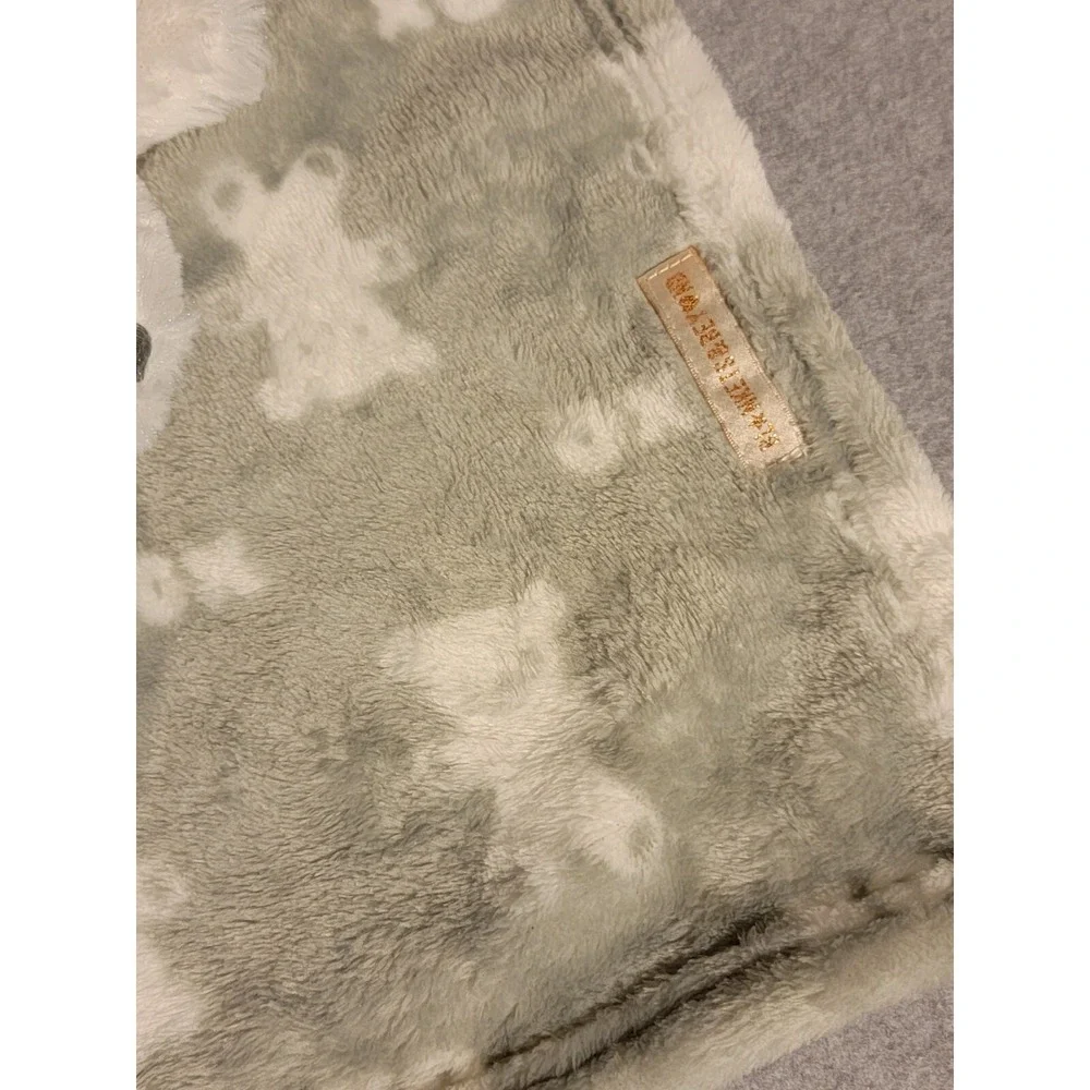 NWT Blankets & Beyond Gray Teddy Bear Security Blanket Lovey Nunu
